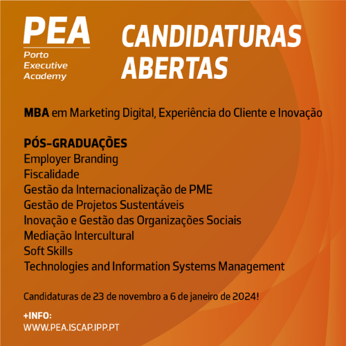Candidatura às Pós-Graduações da Porto Executive Academy 2023