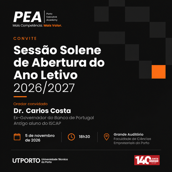 Porto Executive Academy realiza Sessão Solene de Abertura do Ano Letivo 2026/2027