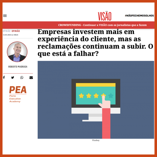 Roberto Madruga, docente da Porto Executive Academy, assina artigo de opinião na VISÃO