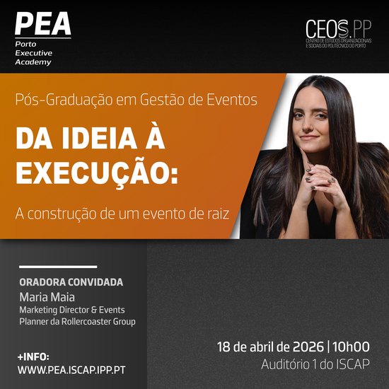 Seminário com o tema "Da ideia à execução: A construção de um evento de raiz"